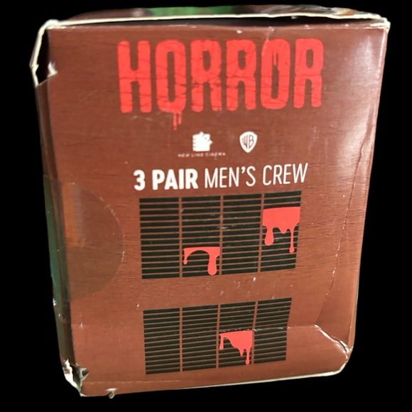 Horror Movies Men's Crew 3 Pack Sock Set It Friday 13th Nightmare on Elm St - Picture 4 of 6